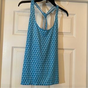 Xersion EverAir Blue Geometric Women's Tank Top Size L 🆕
